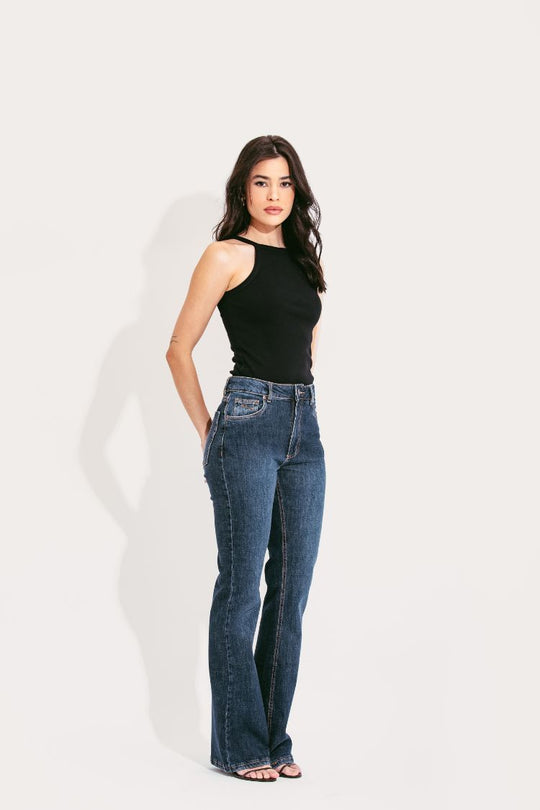 CALÇA BOOT CUT ESTONADA