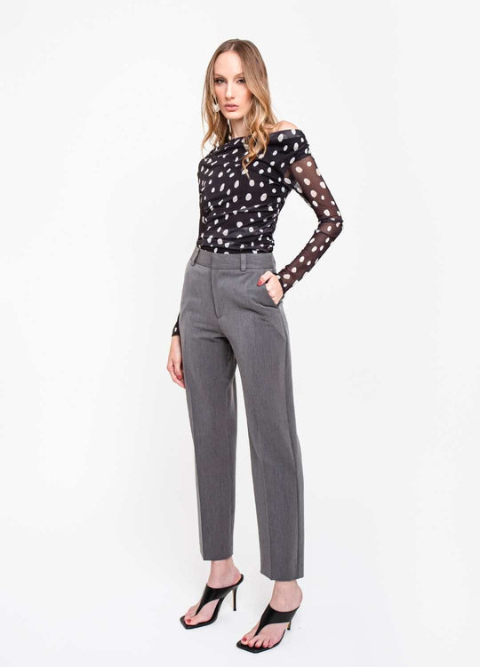 CALÇA CIGARRETE CINZA