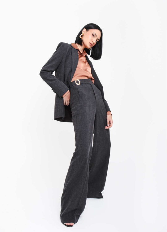 CALÇA CÓS COM FIVELA CHUMBO