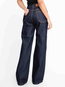 CALÇA JEANS PANTALONA AZUL ESCURO