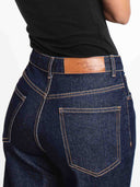 CALÇA JEANS PANTALONA AZUL ESCURO