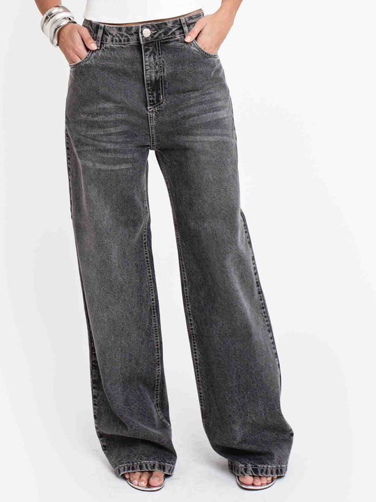 CALÇA JEANS PANTALONA CINZA