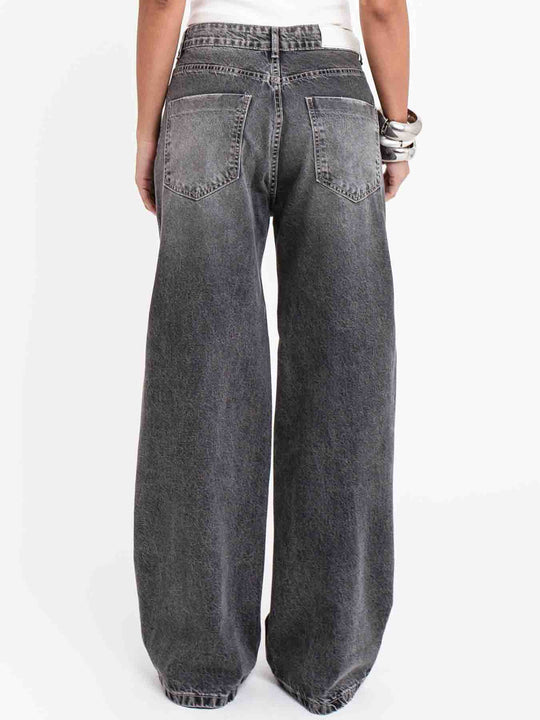 CALÇA JEANS PANTALONA CINZA