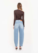 CALÇA NEW SLOUCHY AZUL MÉDIO