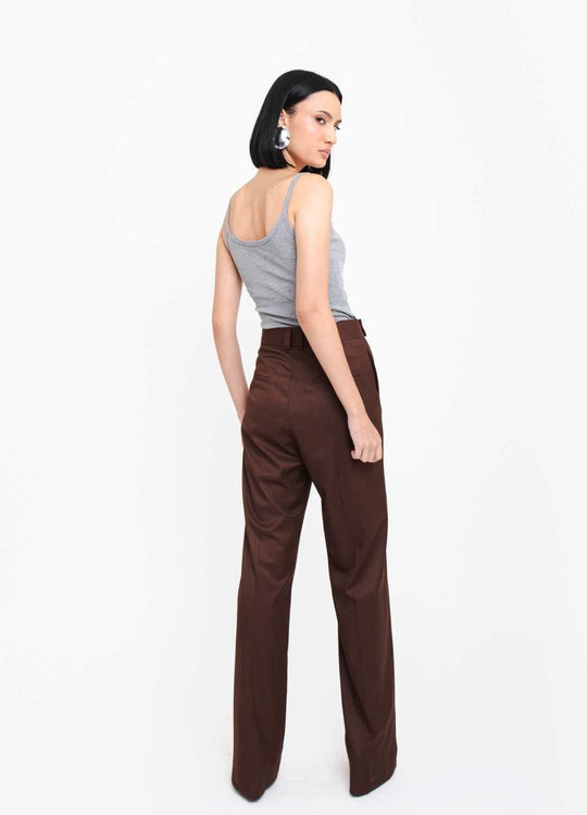 CALÇA RETA MARROM