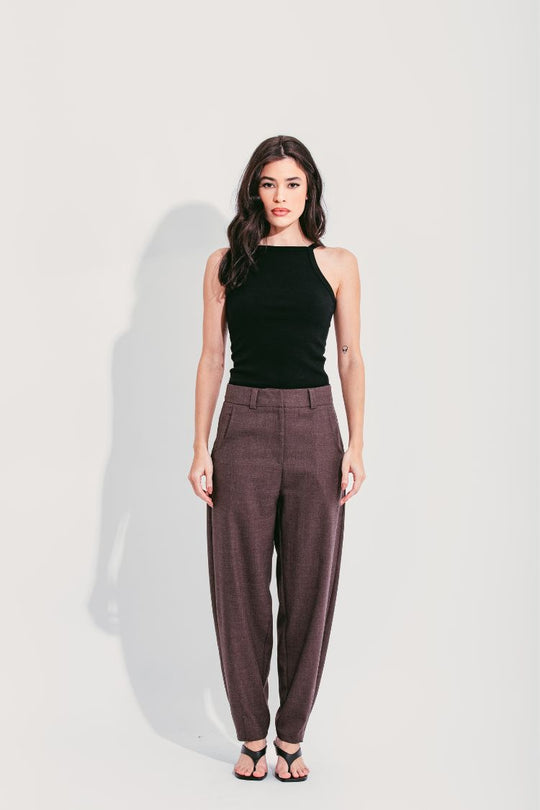 CALÇA SLOUCHY MARROM