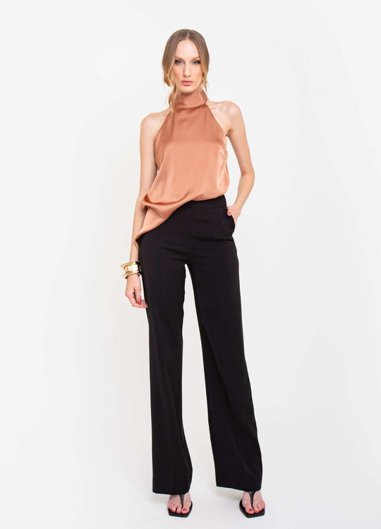 CALÇA VINCO FRONTAL PRETA