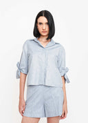 CAMISA MANGA LAÇO DENIM I.B.