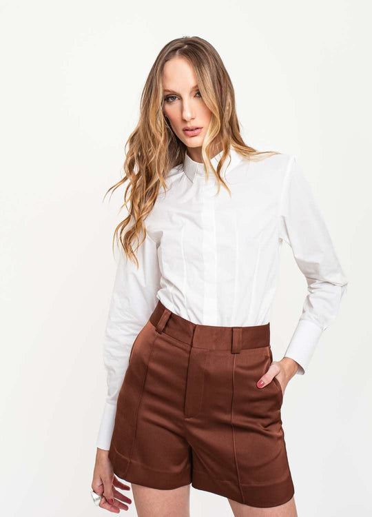 CAMISA TRICOLINE ACINTURADA
