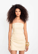 CORSELET COM RECORTES AMARELO