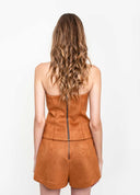 CORSELET SUED CARAMELO