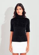 BLUSA COM MANGA TEXTURIZADA LN