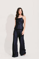 CALÇA FLARE DENIM