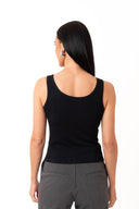 REGATA COM BOTÕES PRETA