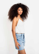 SHORT JEANS CÓS ALTO DELAVÊ