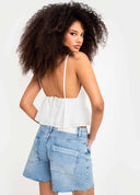 SHORT JEANS CÓS ALTO DELAVÊ