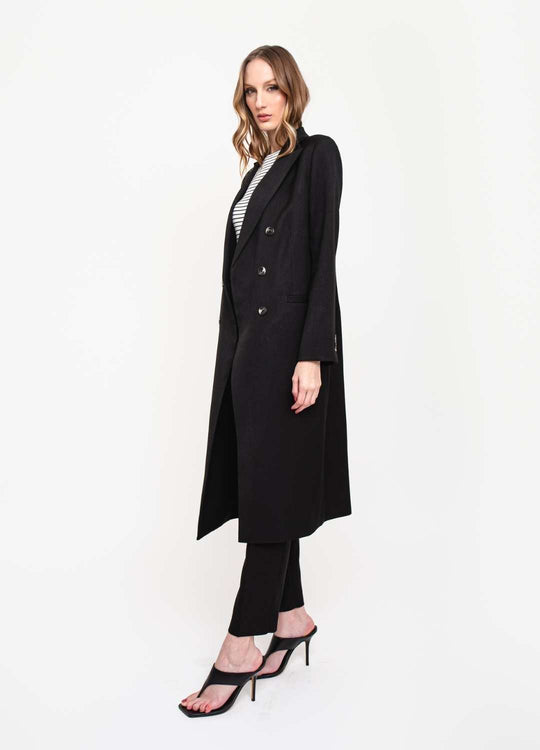 TRENCH COAT ALFAIATARIA PRETO