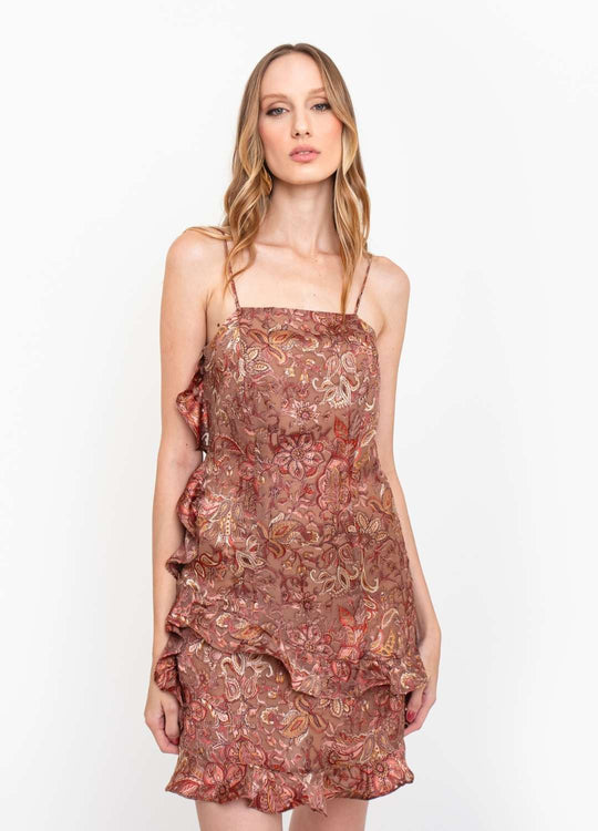 VESTIDO CASHEMERE BABADOS