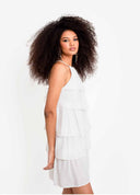 VESTIDO FRENTE ÚNICA BABADOS OFF