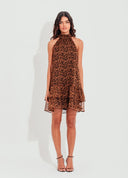 VESTIDO GOLA ALTA ESTAMPADO