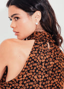 VESTIDO GOLA ALTA ESTAMPADO