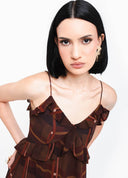 VESTIDO LONGO COM BABADOS