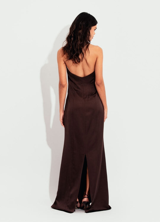 VESTIDO LONGO COM FIVELA