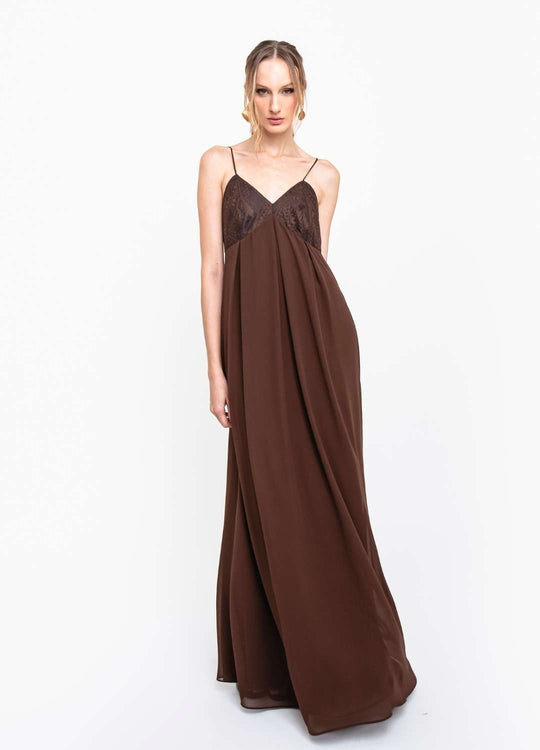 VESTIDO LONGO COM  RENDA