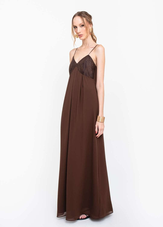VESTIDO LONGO COM  RENDA