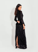 VESTIDO LONGO VELUDO