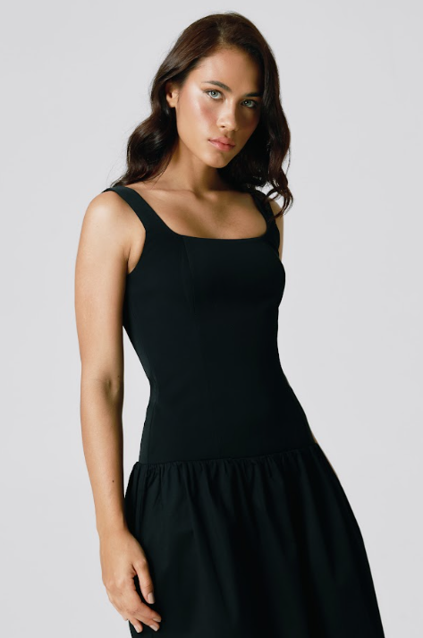 VESTIDO NEW MIDI PRETO