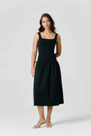 VESTIDO NEW MIDI PRETO