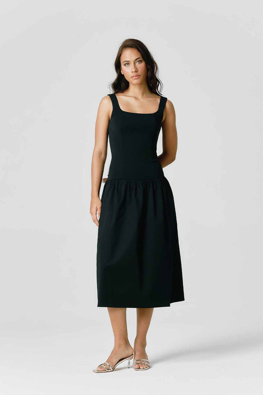 VESTIDO NEW MIDI PRETO