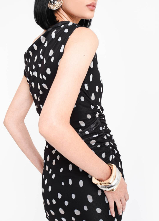 VESTIDO TULE DRAPEADO POÁ JM